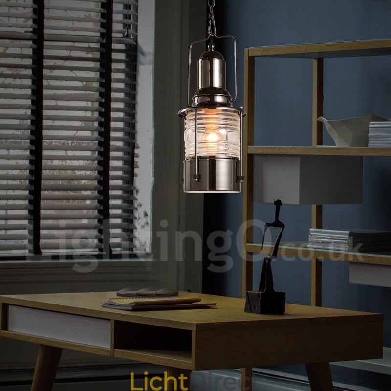 Retro Vintage 1 Licht Lantaarn Koperen Hanglamp