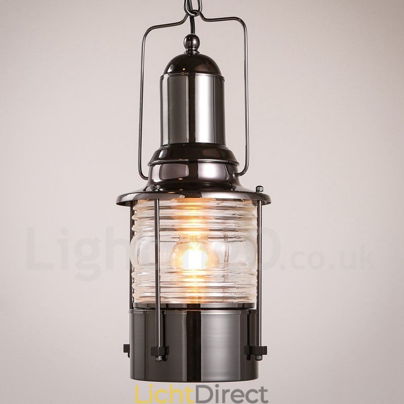 Retro Vintage 1 Licht Lantaarn Koperen Hanglamp