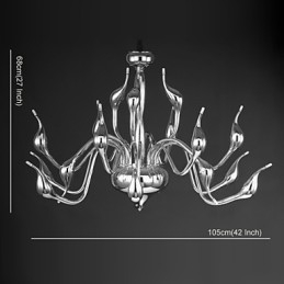Moderne kroonluchterlamp 18 lampen G4 chromen afwerking