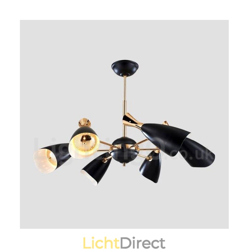 Moderne eigentijdse kroonluchterlamp met 6 lampen