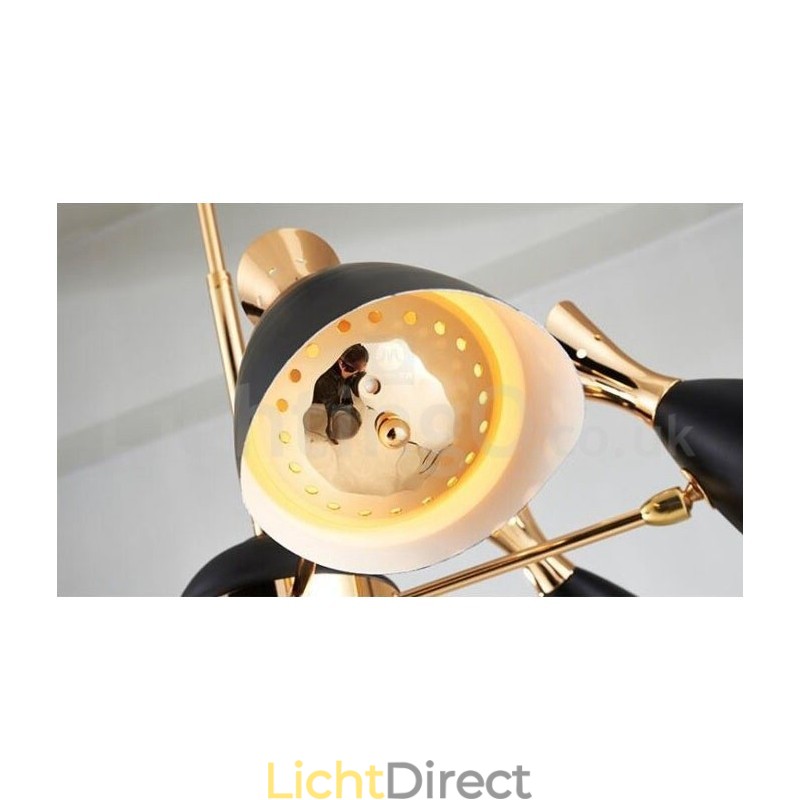 Moderne eigentijdse kroonluchterlamp met 6 lampen