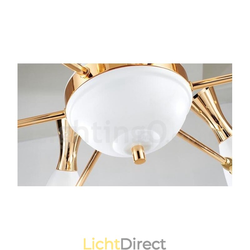 Moderne eigentijdse kroonluchterlamp met 6 lampen