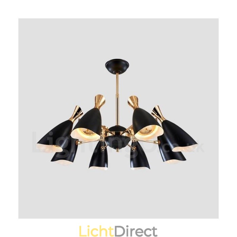 Moderne eigentijdse kroonluchterlamp met 8 lampen
