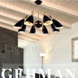Moderne eigentijdse kroonluchterlamp met 8 lampen