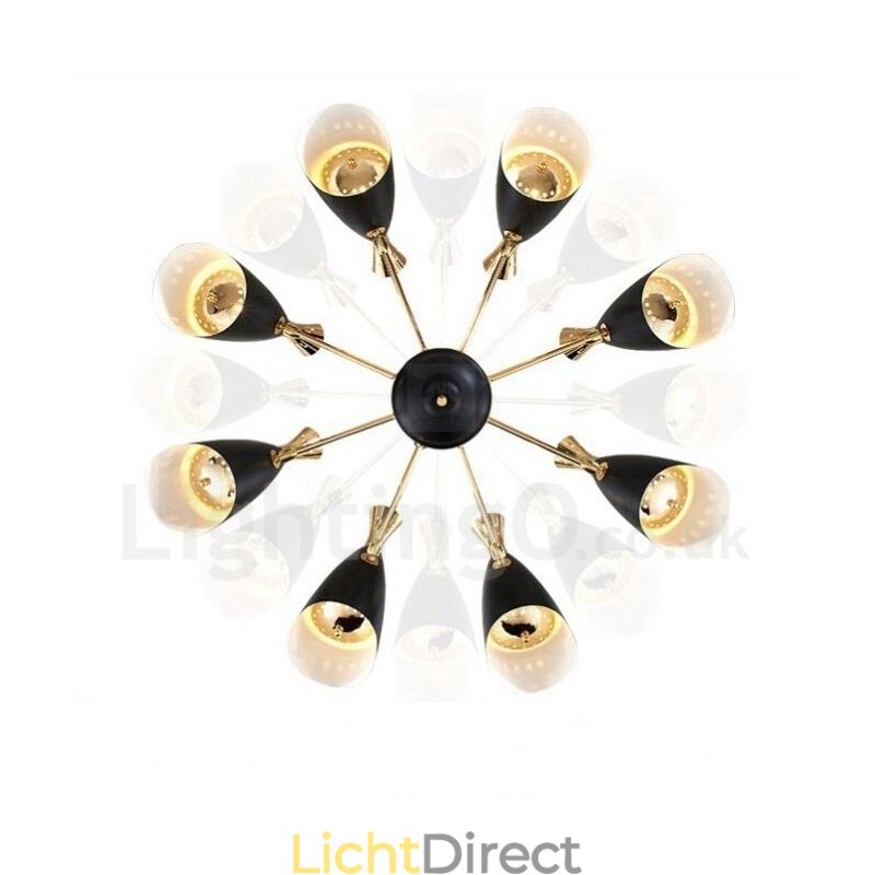 Moderne eigentijdse kroonluchterlamp met 8 lampen