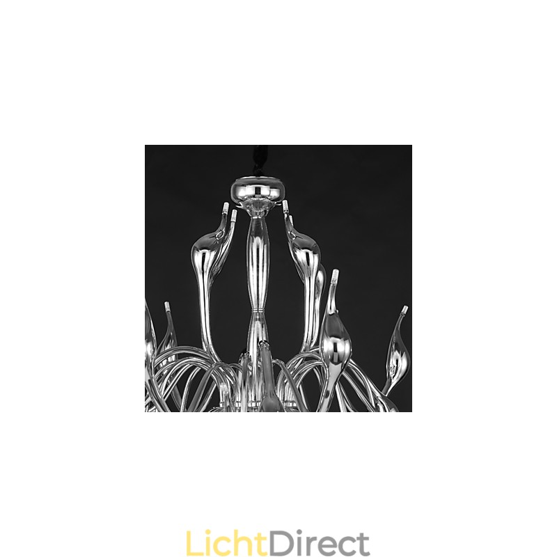 Moderne kroonluchterlamp 18 lampen G4 chromen afwerking