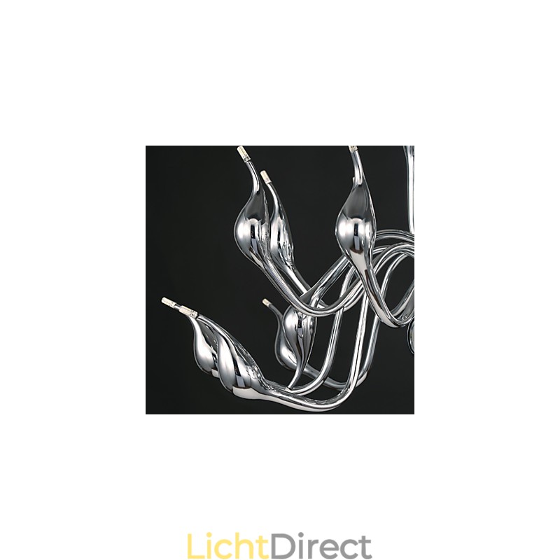 Moderne kroonluchterlamp 18 lampen G4 chromen afwerking