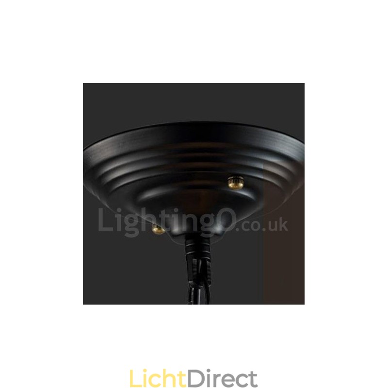 6-lichts metalen bolvormige vintage hanglamp