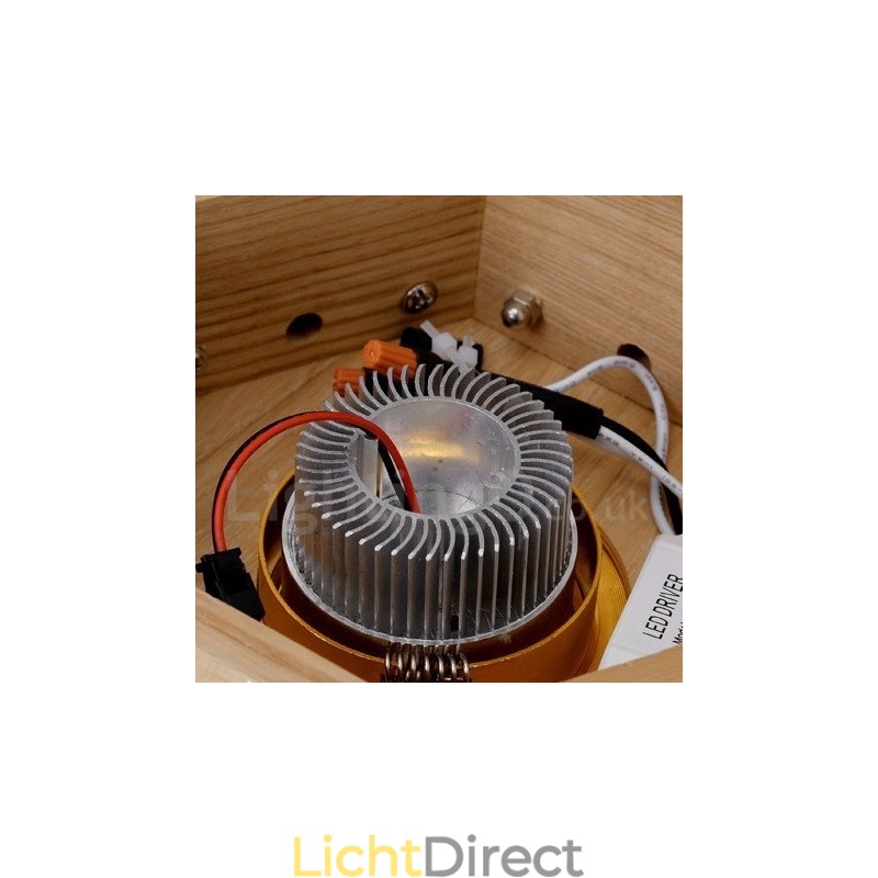 6-lichts houten moderne, eigentijdse hanglamp