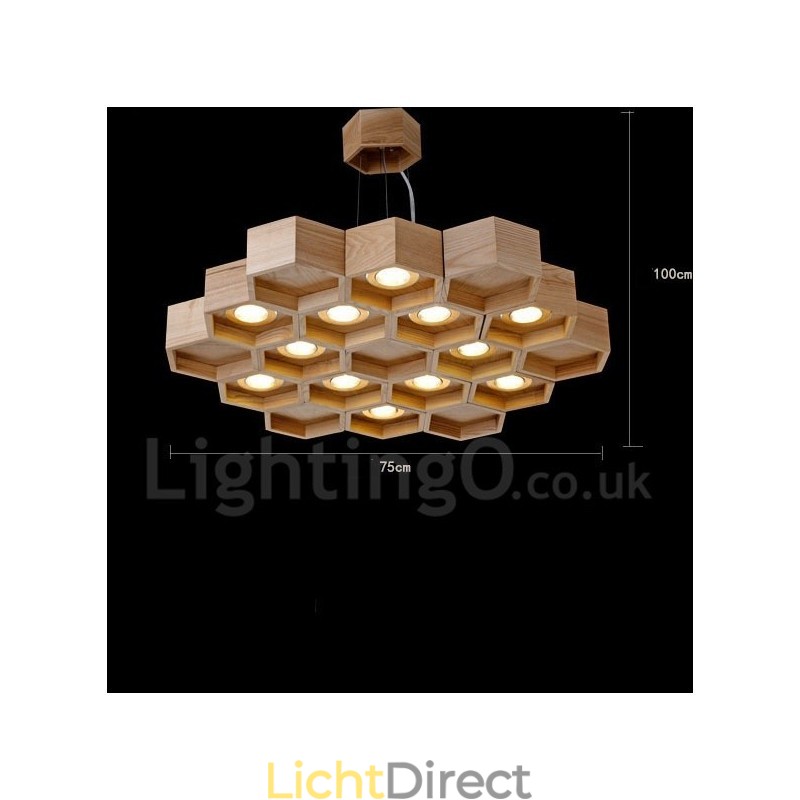 12 Lichte Houten Moderne Hedendaagse Hanglamp