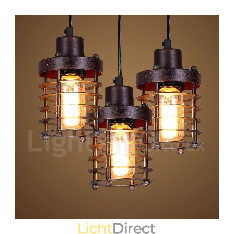 1 lichts retro vintage koperen hanglamp