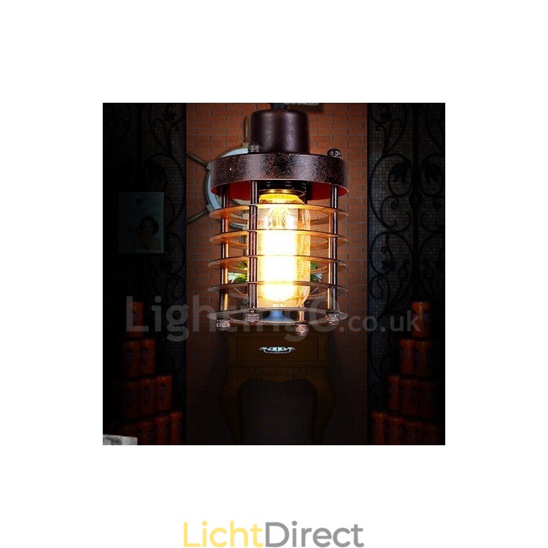 1 lichts retro vintage koperen hanglamp