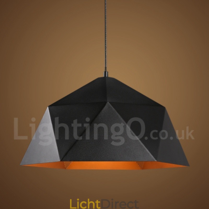 Zwarte 1-lichts moderne, eigentijdse hanglamp