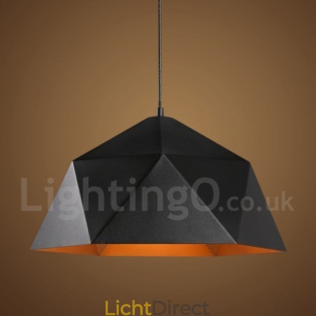 Zwarte 1-lichts moderne, eigentijdse hanglamp Zwarte 1-lichts moderne, eigentijdse hanglamp