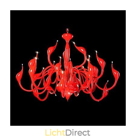 Moderne kroonluchterlamp 24 lampen G4 rood schilderij Moderne kroonluchterlamp 24 lampen G4 rood schilderij