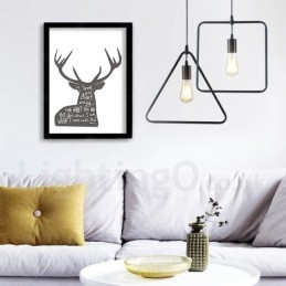 Moderne, eigentijdse metalen hanglamp met 1 licht