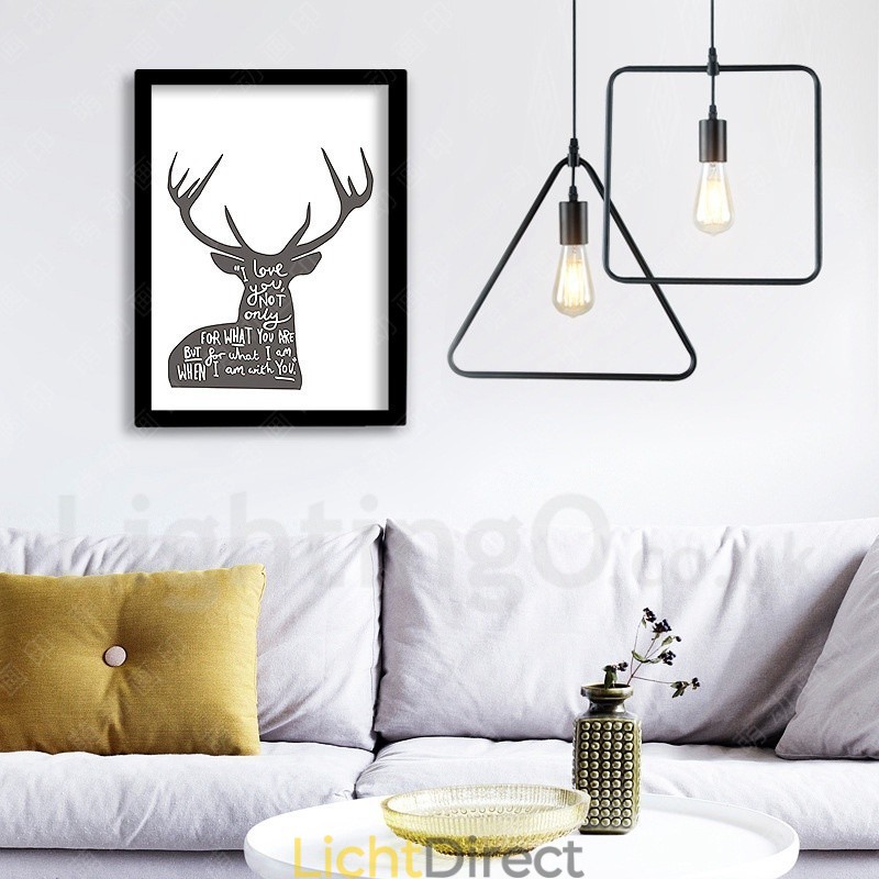 Moderne, eigentijdse metalen hanglamp met 1 licht