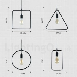 Moderne, eigentijdse metalen hanglamp met 1 licht