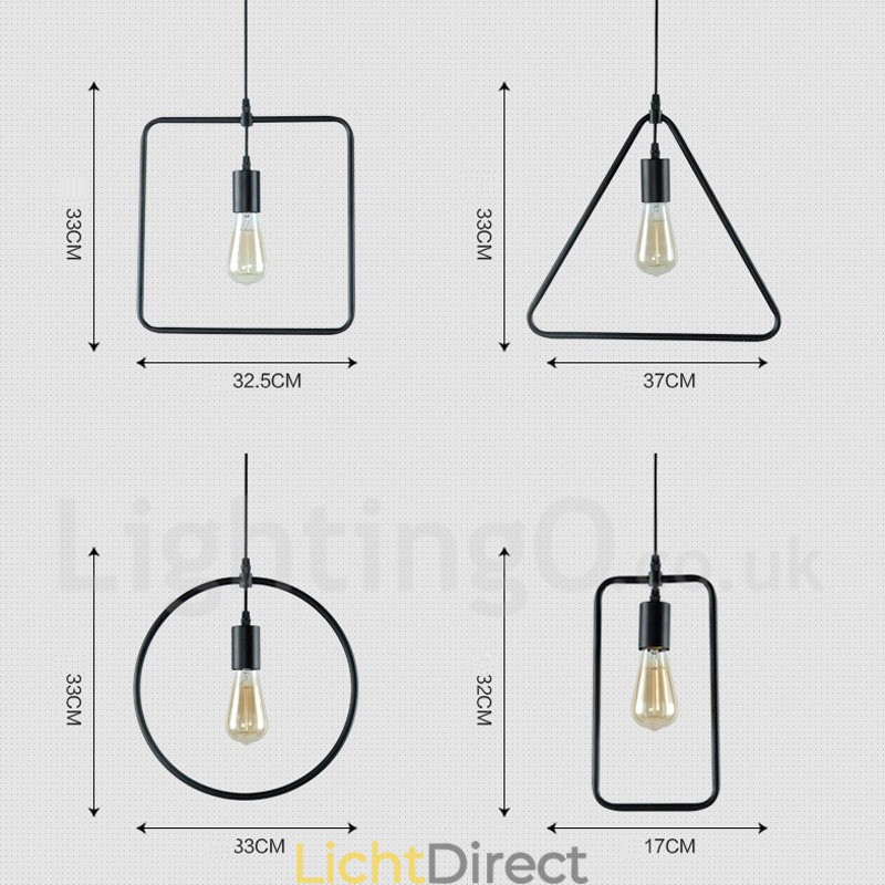 Moderne, eigentijdse metalen hanglamp met 1 licht