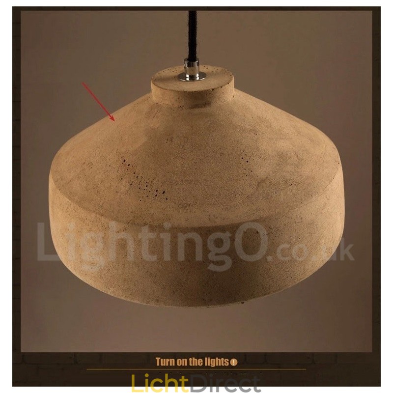 Moderne, eigentijdse betonnen hanglamp met één licht