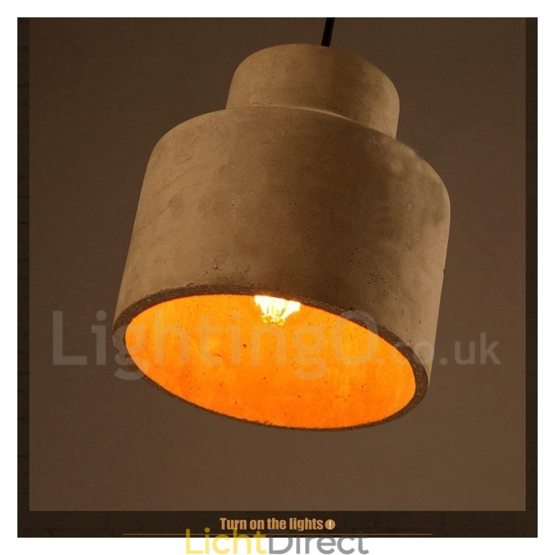 Moderne, eigentijdse betonnen hanglamp met één licht