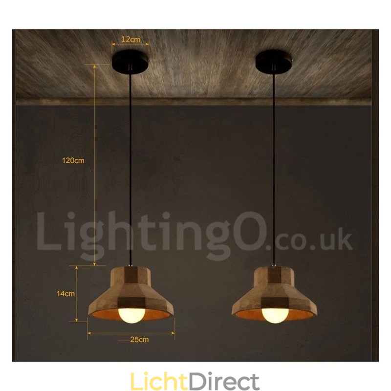 Moderne, eigentijdse betonnen hanglamp met één licht
