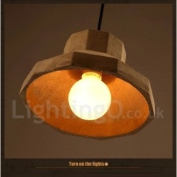 Moderne, eigentijdse betonnen hanglamp met één licht