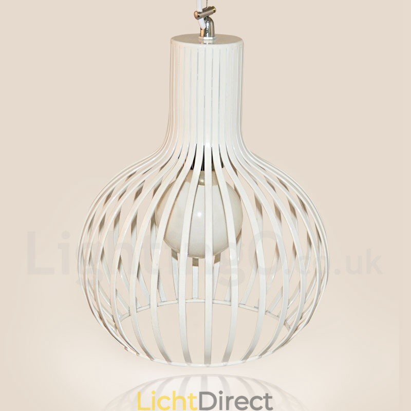 Moderne, eigentijdse metalen hanglamp met 1 lichtbol