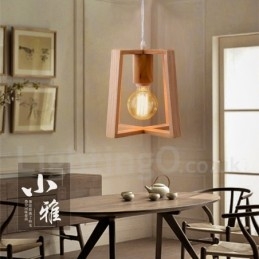 Houten moderne eigentijdse hanglamp met 1 licht