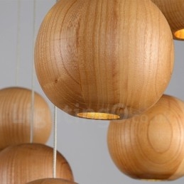 Rustieke Lodge Houten Bol Hanglamp