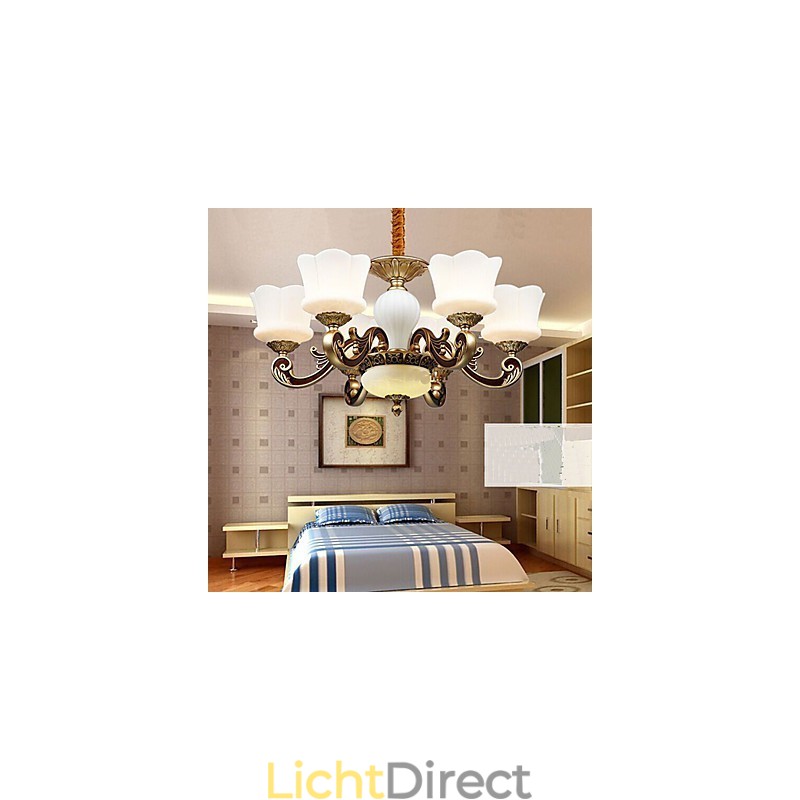 Tuin Creatieve Zinklegering Retro Eetkamer Hanglamp Kroonluchter
