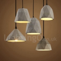 Vintage betonnen hanglamp met 1 licht
