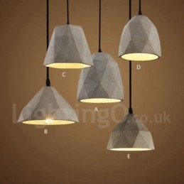 Vintage betonnen hanglamp met 1 licht
