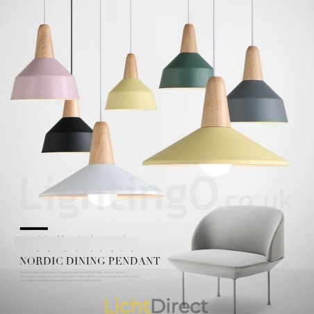 Moderne eigentijdse houten metalen multi-kleuren hanglamp Moderne eigentijdse houten metalen multi-kleuren hanglamp