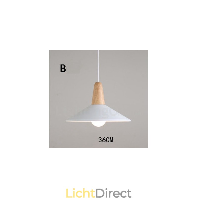 Moderne eigentijdse houten metalen multi-kleuren hanglamp