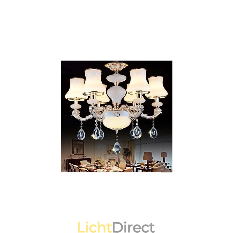 De luxe Natural Jade hanglamp van de Europese kristallen hanglamp