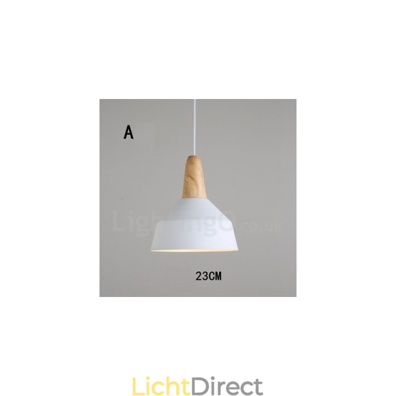 Moderne eigentijdse houten metalen multi-kleuren hanglamp