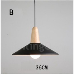 Moderne eigentijdse houten metalen multi-kleuren hanglamp