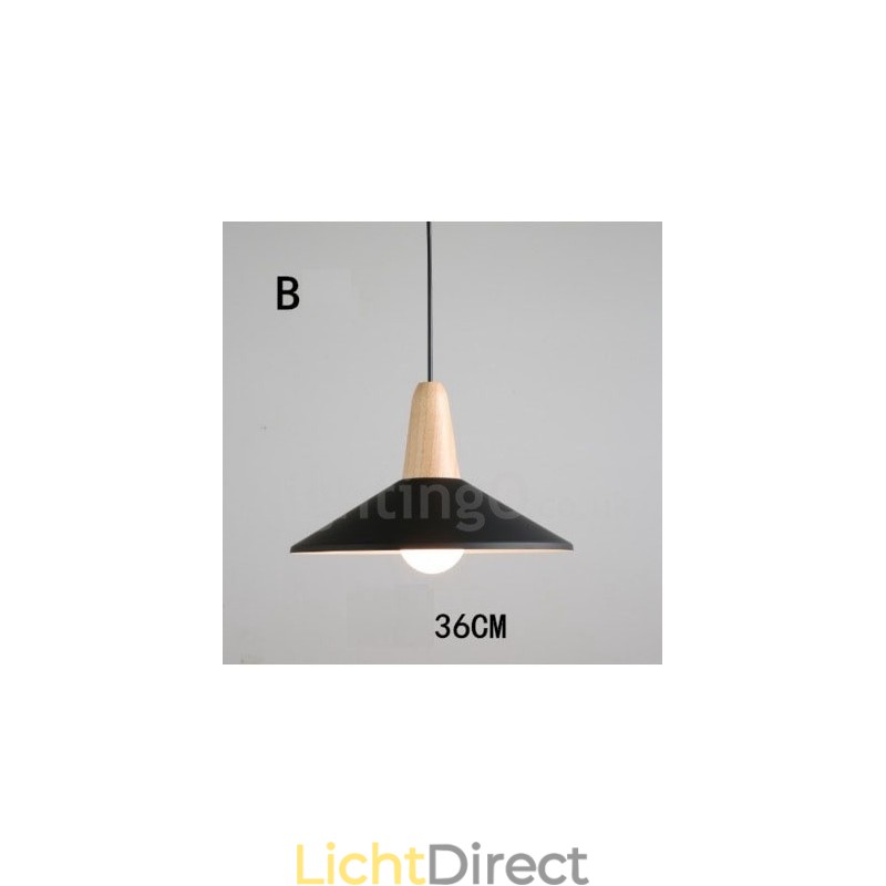 Moderne eigentijdse houten metalen multi-kleuren hanglamp