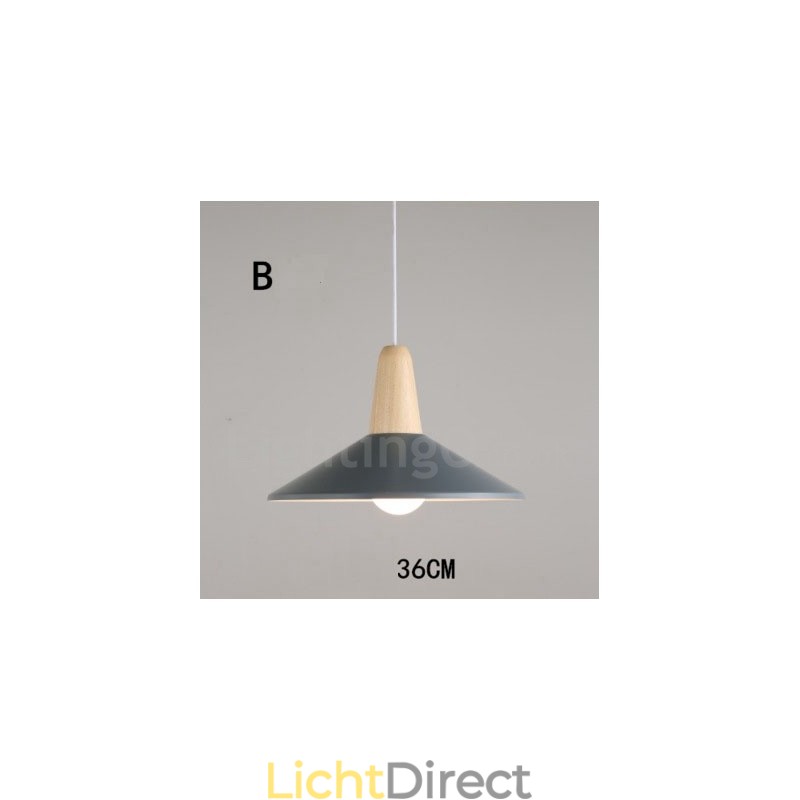 Moderne eigentijdse houten metalen multi-kleuren hanglamp
