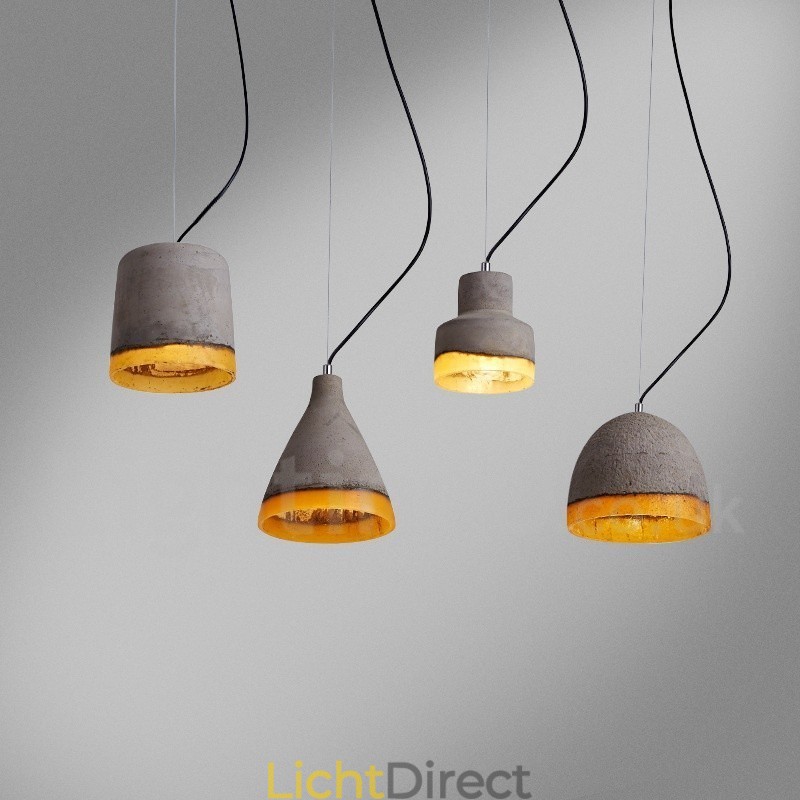 Moderne, eigentijdse betonnen hanglamp met 1 licht