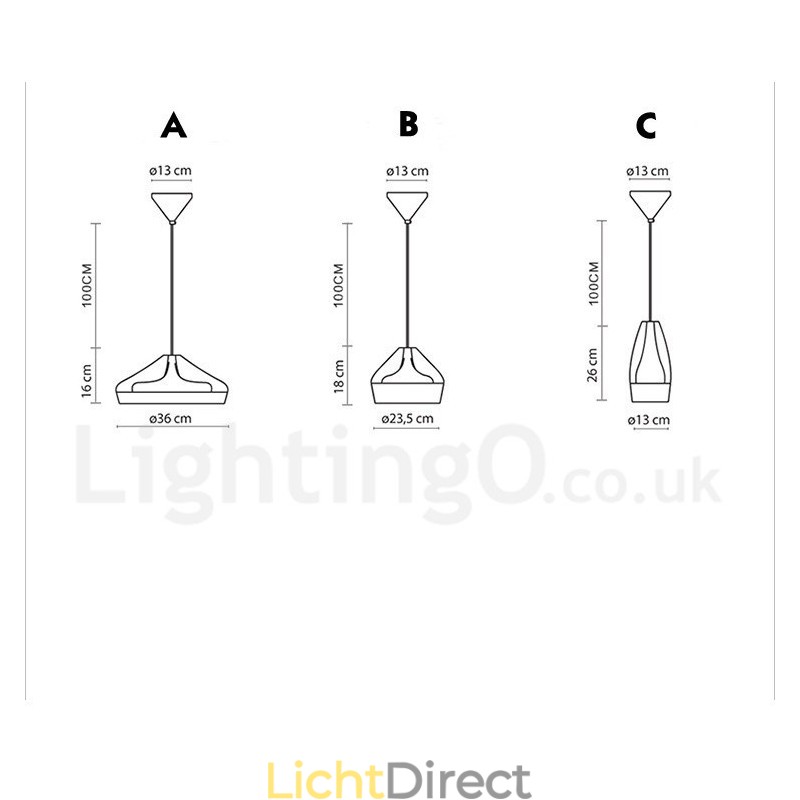 Moderne, eigentijdse, veelkleurige hanglamp