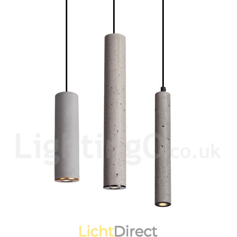 Moderne, eigentijdse betonnen hanglamp met 1 lichtpunt