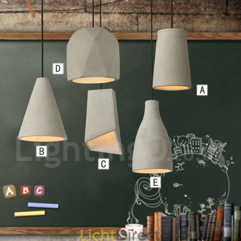 1-lichts betonnen hanglamp