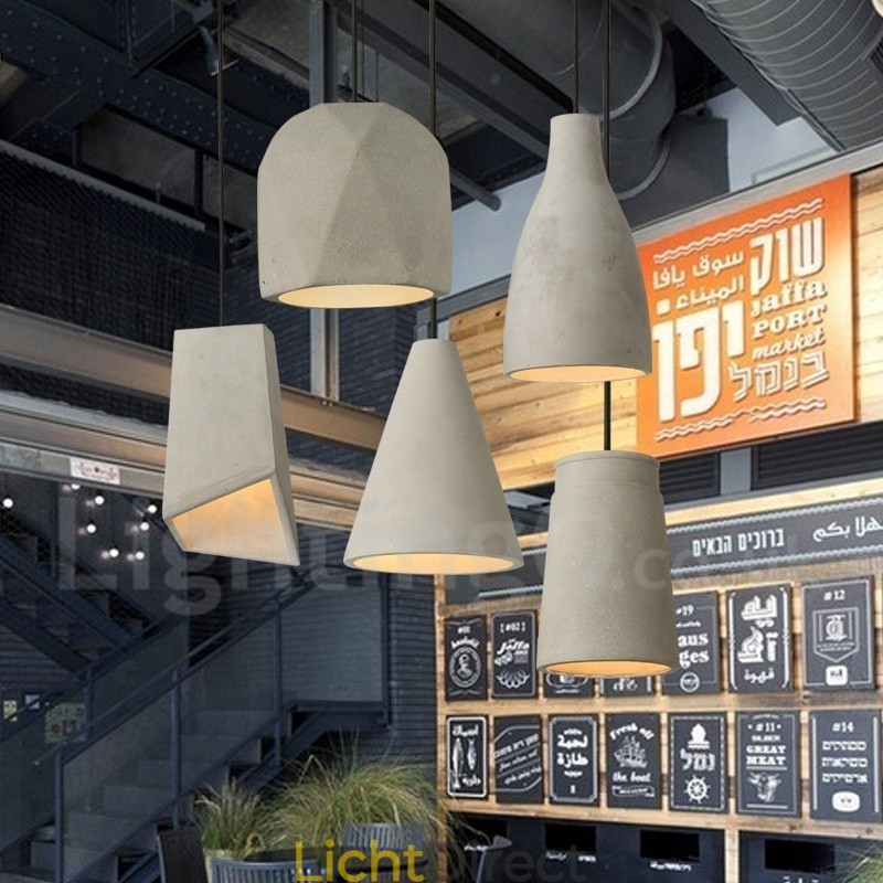 1-lichts betonnen hanglamp