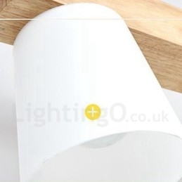 3-lichts moderne, eigentijdse houten hanglamp