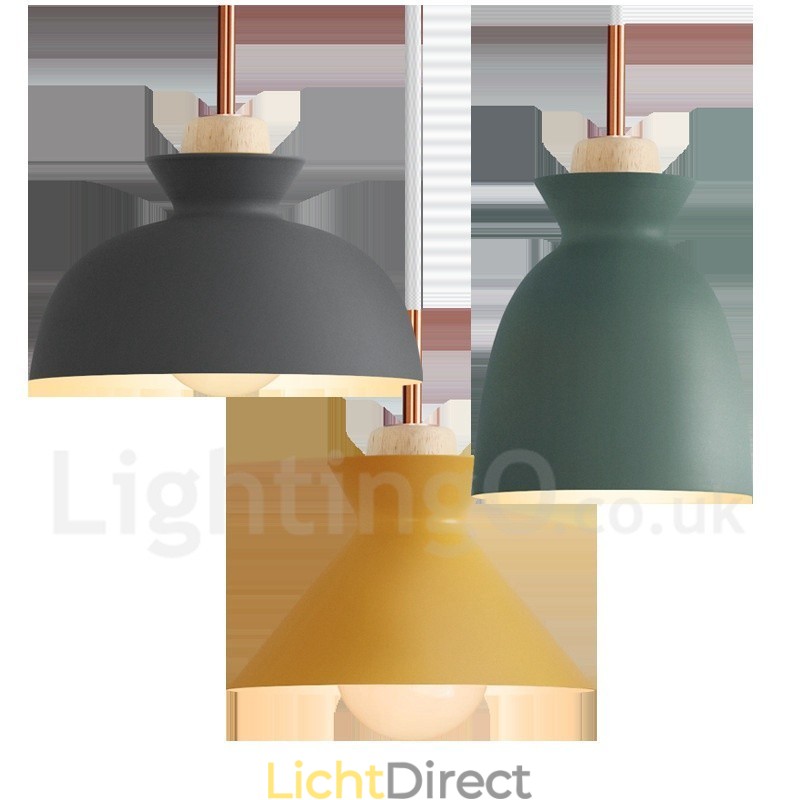Moderne, eigentijdse metalen hanglamp in meerdere kleuren