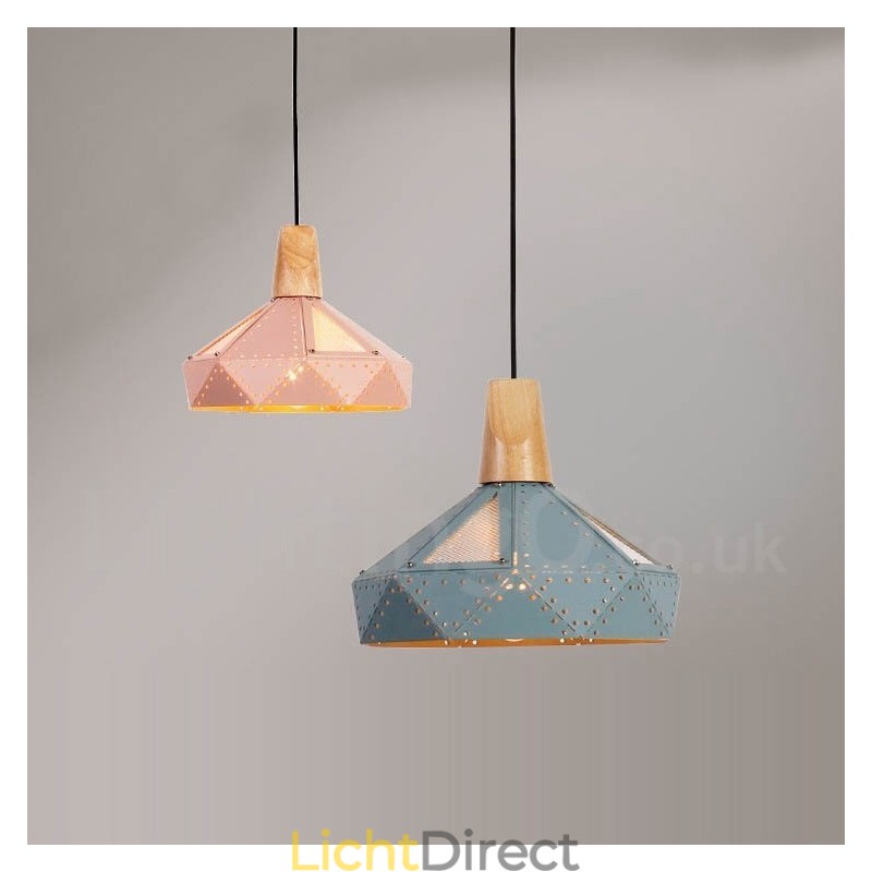 Enkele 1-lichts moderne, eigentijdse, veelkleurige hanglamp