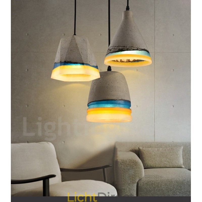 Vintage betonnen hanglamp