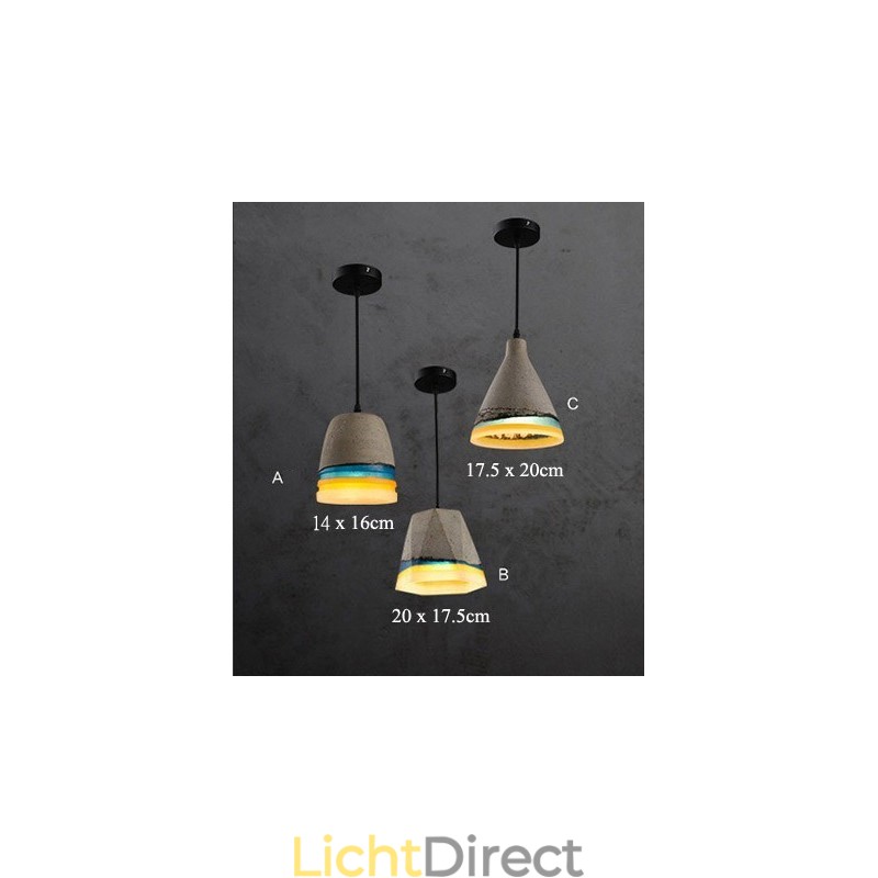 Vintage betonnen hanglamp
